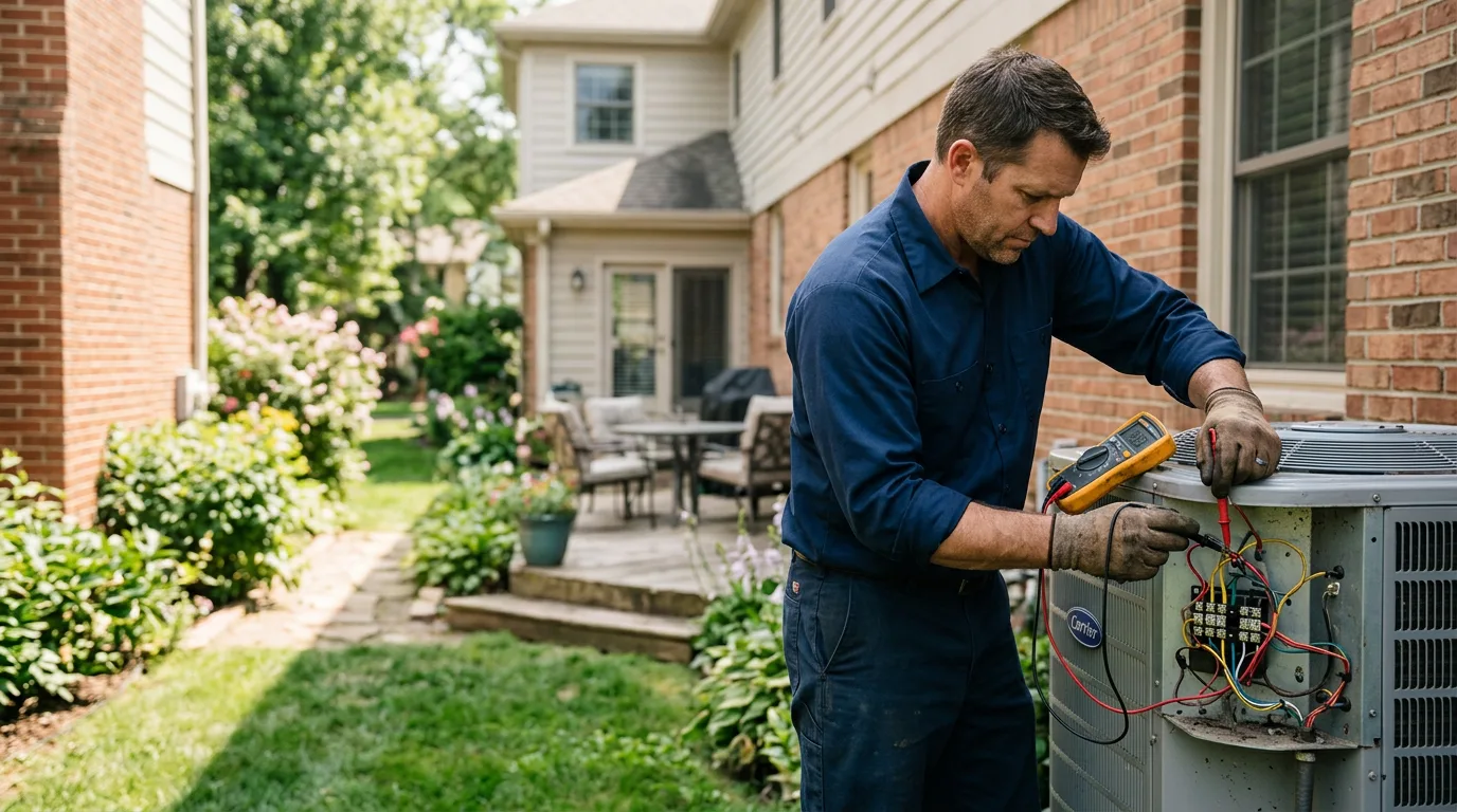 HVAC technician working near Kokomo, IN